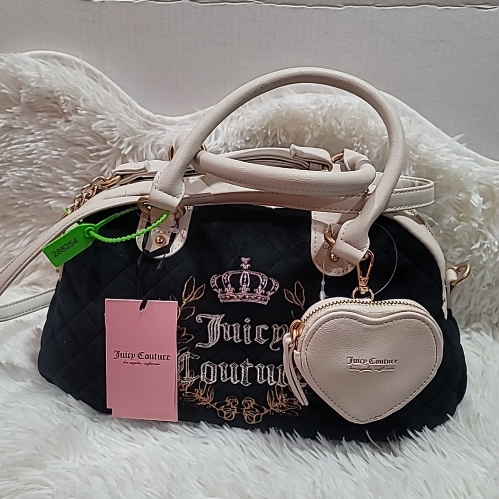 Juicy Couture Royal Couture Satchel Liquorice/CrystalBrand New With Tags